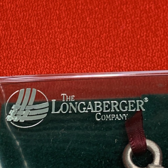 Longaberger Pewter Angel Basket Ornament HOPE Christmas 1998 - Picture 2 of 4